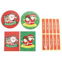 에이치씨엔 크리스마스 머핀컵덮개 소년소녀 20p + 산타 20p + 빨강 띠지 스티커 80p + 캔디홀더 소년소녀 20p + 산타 20p, 1세트