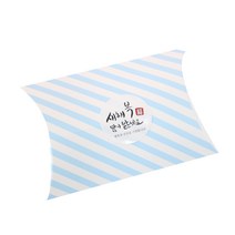 황씨네도시락 반달상자 스트라이프 블루 30p + 새해복 스티커 원형캘리 30p, 혼합 색상, 1세트