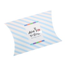황씨네도시락 반달상자 스트라이프 블루 30p + 새해복 스티커 사각캘리 30p, 혼합 색상, 1세트