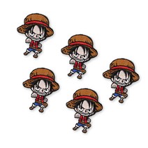 패션포인트 미니 자수 와펜 43 x 52 mm, 루피, 5개입