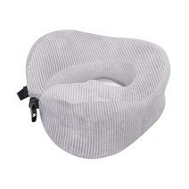 제이앤제이 달팽이 포켓 메모리폼 목베개, 그레이