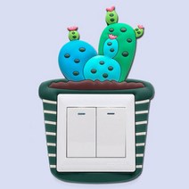 TP 홈인테리어 선인장 스위치 스티커, A