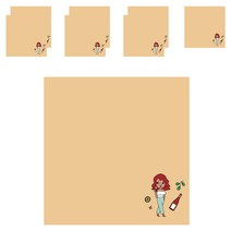 디자인매드 떡메모지 더걸 85 x 85 mm 100p, 10 스타일4, 8개입