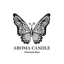 강군샵 캔들 용기 라벨 스티커 나비투명 3p, 10개입