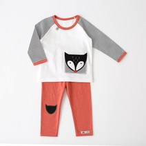 달퐁 여아용 오렌지st폭스 상하복 세트