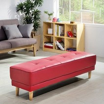 에보니아 메이 벤치 소파의자 중, 레드