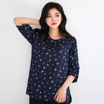 속옷미인 여성용 풍기인견 쥬얼리 7부 블라우스 상의