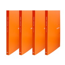 노블 PP 더블레버화일 A4, 주황, 4개입