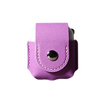 알피나 사피아노 에어팟 이어폰 가죽 케이스 키링 세트, LAVENDER