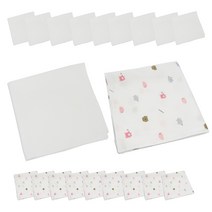 슈베베 무형광 똑딱이 엠보 가제손수건 화이트무지 10p + 아기돼지 10p