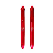 파이롯트 프릭션 볼 슬림 3색 볼펜 0.5mm, 레드, 2개