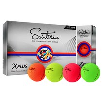 넥센 세인트나인 X 플러스 골프공 3피스 42.67mm, 무광(혼합 색상), 1세트