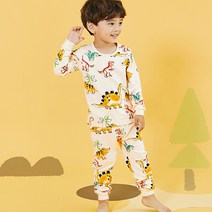 유니프랜드 아동용 디노프랜즈 오가닉 양면9부 실내복 상하세트