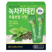 골든허브 20배 농축 녹차 카테킨 추출 분말 스틱 60p, 60g, 60개