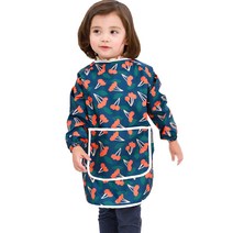 베베슈에뜨 아동용 긴팔 미술가운 앞치마 + 파우치, 레이디무드