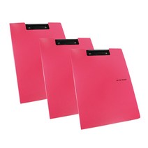 드림 칼라 컬렉터 클립보드 A4, 분홍색, 3개