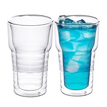 오슬로 더블월 유리컵 400ml, 2개