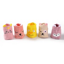 엘스 여아용 귀여운 양말 5족