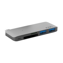 아이논 USB 3.0 C타입 5in1 멀티허브 맥북 IN-UH410C, 그레이