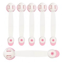 GGOSA 듀얼 버튼 서랍 안전잠금장치 2p, 핑크, 3개