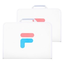 휠라 워니프렌즈 A4 손잡이 화일 케이스, 레니, 2개