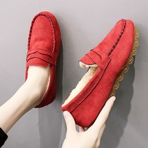 알럽홈 여성용 겨울 플랫 슈즈