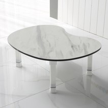 아이캔컴퍼니 LPM 4단 높이조절 강낭콩 접이식테이블 대, 마블