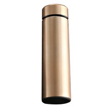 엠디디지탈 보온 보냉 온도표시 스텐 스마트 텀블러, 골드, 500ml
