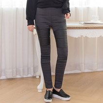 토마토팩토리 여성용 가죽 포인트 패딩바지