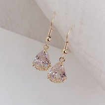 더플로우컴퍼니 여성용 925은침 고급 모던 물방울 귀걸이