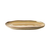 까사무띠 쎄나 오가닉 타원 접시 30cm, 브라운