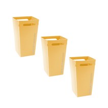 멜리브 책상 정리박스 S, 노랑, 3개