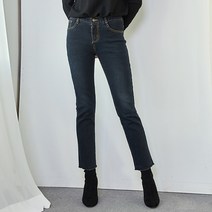 SOLOIST 여성용 인밴드 내핑 스트레이트 데님팬츠 FADJ4205