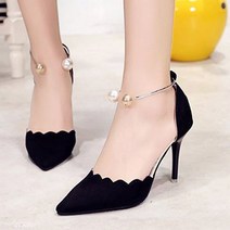 포인트 장식 물결라인 펌프스 하이힐 SN277