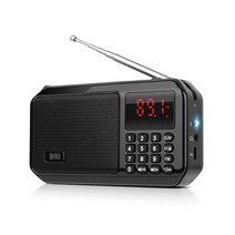 브리츠 휴대용 라디오 MP3 블루투스 스피커 BZ-LV980, 블랙