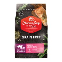 치킨수프 전연령용 그레인프리 고양이 건식 사료, 연어 + 콩, 1.81kg, 1개