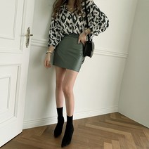 난닝구 여성용 위즈리 레오파드 셔츠