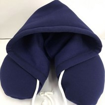 [목베개모자] SSUK 모자달린 수면 목베개 쿠션, 블루