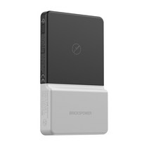 브릭파워 휴대폰 무선충전 보조배터리, LIP-3, 그레이 + 블랙