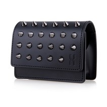 헨리스튜어트 이니셜로고 스터드 가죽 거리측정기 케이스, HS_FINDERCASE, 블랙