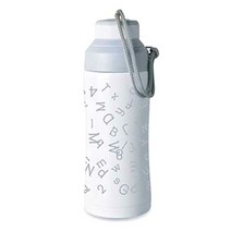 벅703 스텐레스 보온보냉병 380ml, 화이트 알파벳
