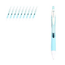 제트스트림 컬러 바디 유성 볼펜 0.5mm, 잉크(블랙), 바디(스카이블루), 10개
