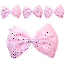 리빙다 큐티 나비 넥타이 대형, 연핑크, 4개