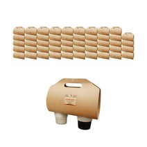 더담다 크라프트 커피캐리어 2구, 1개입, 50개