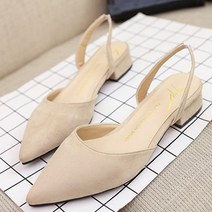 더플로우 인조 가죽 스틸레토 플랫 힐