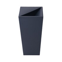 반오픈형 룸트 사각 휴지통 14L, 차콜그레이, 1개