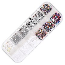 시크핏네일 혼합스톤 네일파츠 세트 12종, 혼합색상, 1개