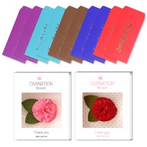 투영디자인 카네이션 브로치 2종 + 골드 캘리 세로형 돈봉투 5종 10p, 건강하세요, 1세트