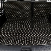 카이만 퀄팅 레더 자동차 트렁크매트 7인승 파워폴딩 무 블랙, 현대, 현대 팰리세이드