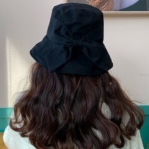 마켓에이 빅리본 단색 벙거지 버킷햇